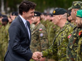 Justin Trudeau with the Canadian Armed Forces