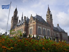 The Peace Palace, which houses the International Court of Justice in The Hague, Netherlands.