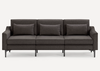 Slope Nomad Sofa in charcoal with black metal legs.