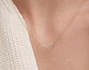 Pave Diamond Wishbone Necklace