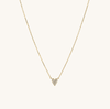Mini Heart Pave Diamond Necklace
