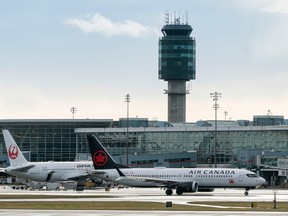 Air Canada plane on the runway
