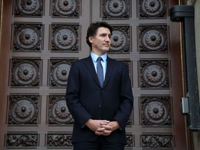 Prime Minister Justin Trudeau on the front steps of Parliament Hill in Ottawa.