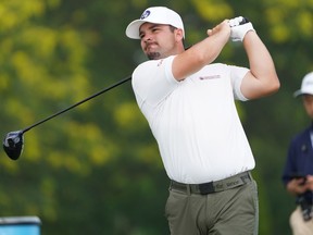 Etienne Papineau plays in the second round of the Windsor Championship at Ambassador Golf Club in Windsor, Ont., in this August 4, 2023 handout photo. Canadians Papineau and Myles Creighton have already noticed that the fields on the Korn Ferry Tour are deeper than they're used to.