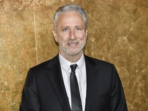 Jon Stewart attends The Albies hosted by the Clooney Foundation for Justice at the New York Public Library in New York on Sept. 28, 2023.