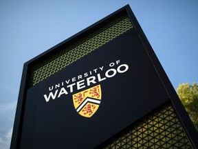 A University of Waterloo sign