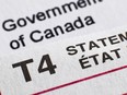 T4 Government of Canada statement for income tax filing.