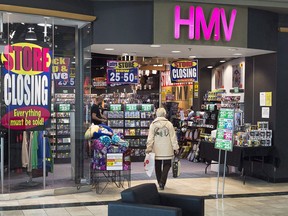 HMV is making a comeback through Toys "R" Us Canada. The toy retailer says it has begun selling merchandise from the entertainment brand in five Toys "R" Us locations in Ontario, but more will follow through spring.An HMV outlet is seen at the Mic Mac Mall in Dartmouth, N.S. on Friday, Feb. 24, 2017.