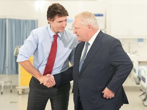 Prime Minister Justin Trudeau and Ontario Premier Doug Ford