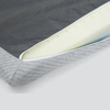 Comfy Mattress Topper unzipped to reveal memory foam interior