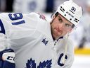 Toronto Maple Leafs captain John Tavares. The US$15.3-million signing bonus offered by the Leafs “was integral” in his decision to play in Toronto, his tax appeal says.