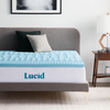 Lucid Zoned Memory Foam Cooling Mattress Topper on mattress