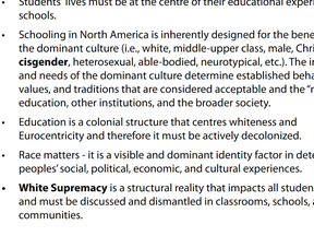 Detail from the introduction of a Toronto District School Board guide.