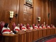 The Supreme Court of Canada justices.