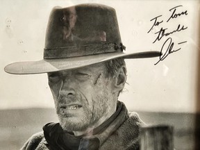 Autographed photo of Clint Eastwood.