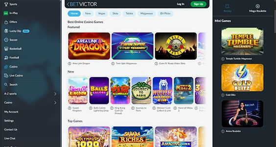 The BetVictor Casino Canada website welcome page.