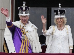 King Charles and Queen Camilla at their coronation