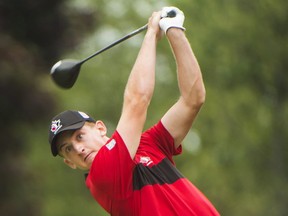 Jared du Toit, of Canada, tees off on the second hole during the final round at the 2016 Canadian Open in Oakville, Ont., on Sunday, July 24, 2016.&ampnbsp;Jared du Toit was planning the next phase of his golfing career last summer, casting a wide net by entering qualifying for the Korn Ferry Tour, the DP World Tour, and anything else he could think of.