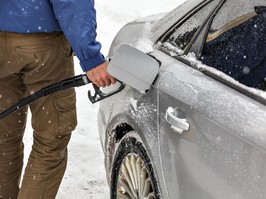 Man pumping gas