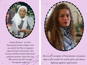 Images of Fatima Bernawi and Ahed Tamimi