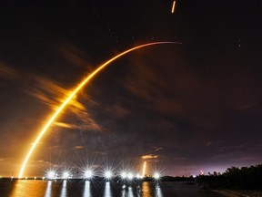 SpaceX Falcon 9 rocket launching