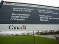 Transportation Safety Board of Canada (TSB) signage is pictured outside TSB offices in Ottawa on Monday, May 1, 2023.