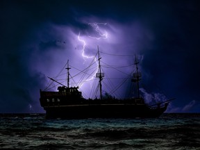 Ship oncoming storm