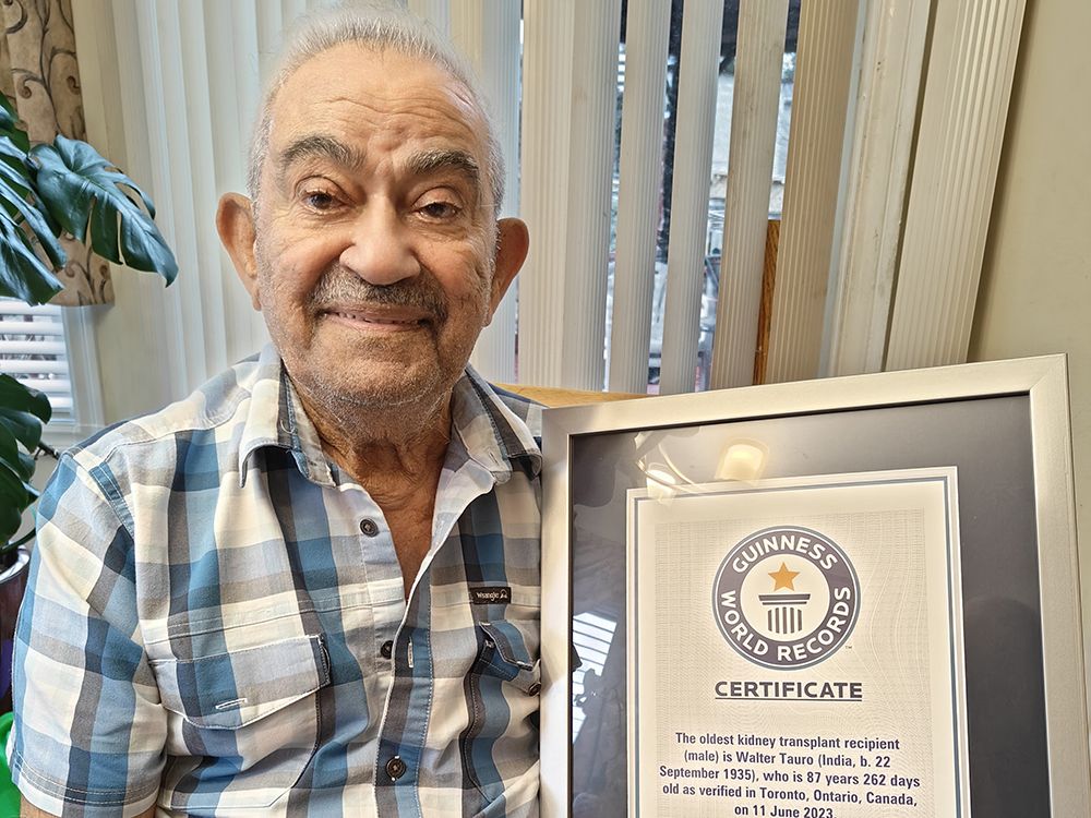 NextImg:Ontario man now holds world record as oldest kidney transplant recipient