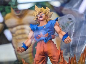 A figurine character from the popular "Dragon Ball" manga franchise