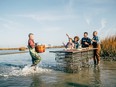 water, fishermen, oysters