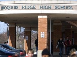 Exterior of Iroquois Ridge High School.