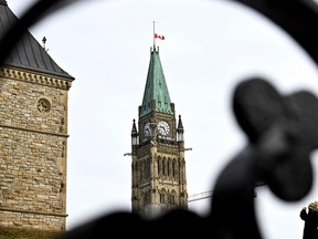 The Peace Tower flag.