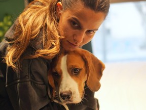 Niv Nasifi with her dog Kai.