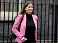 Michelle Donelan leaves a cabinet meeting