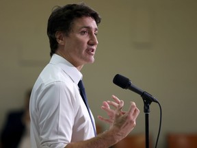 Justin Trudeau giving a lecture