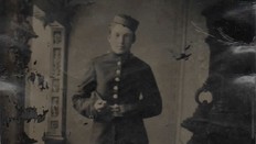 Constable David Cowan (tin-type photograph) at the time of his NWMP enlistment in Toronto in April 1882. (Courtesy William Cowan)