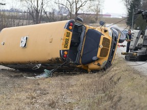 school bus rollover