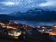 Sunset in Tasiilaq, Greenland,