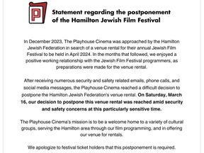 X post from Playhouse Cinema