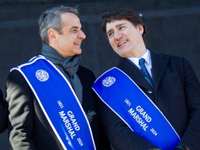 Prime Minister Justin Trudeau  and Greek Prime Minister Kyriakos Mitsotakis