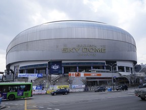 The Gocheok Sky Dome is seen ahead of a game between the Los Angeles Dodgers and the San Diego Padres for the MLB World Tour Seoul Series in Seoul, South Korea, Wednesday, March 20, 2024. South Korean police said they've found no explosives at Seoul's Gocheok Sky Dome after searching the site Wednesday following a reported bomb threat against Los Angeles Dodgers star Shohei Ohtani.