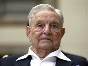 FILE - George Soros, Founder and Chairman of the Open Society Foundations, looks before the Joseph A. Schumpeter award ceremony in Vienna, Austria, June 21, 2019. Soros' Open Society Foundations announced a leadership change Monday, March 11, 2024 with its president Mark Malloch-Brown stepping down and a senior leader, Binaifer Nowrojee, appointed to the role.