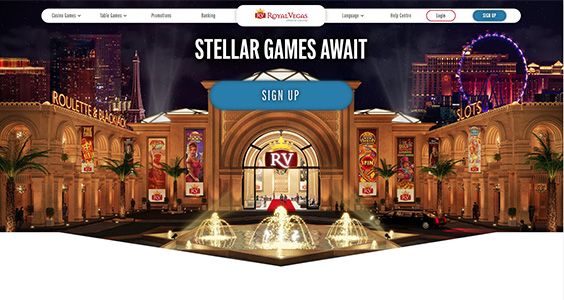 Royal Vegas casino homepage