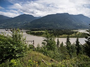 The Fraser River between Hope and Agassiz, B.C., on July 6, 2020.