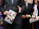 Canada is well placed to be a global tech leader 6 Prime Minister Justin Trudeau, left,
and Deputy Prime Minister and Minister of Finance Chrystia Freeland hold copies of the federal budget as they pose for a photo before its tabling, on Parliament Hill in Ottawa, on Tuesday, April 16, 2024. THE CANADIAN PRESS/Justin Tang