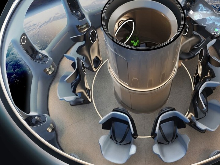  The interior of the HALO Space capsule, which will take up to eight passengers into the stratosphere.