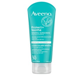 Aveeno Protect + Soothe Sensitive Skin Mineral Sunscreen.