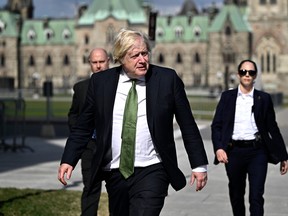 Boris Johnson at Parliament Hill.