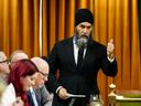 NDP Leader Jagmeet Singh speaks in the House of Commons in Ottawa on March 18.