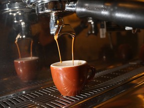 An espresso coffee